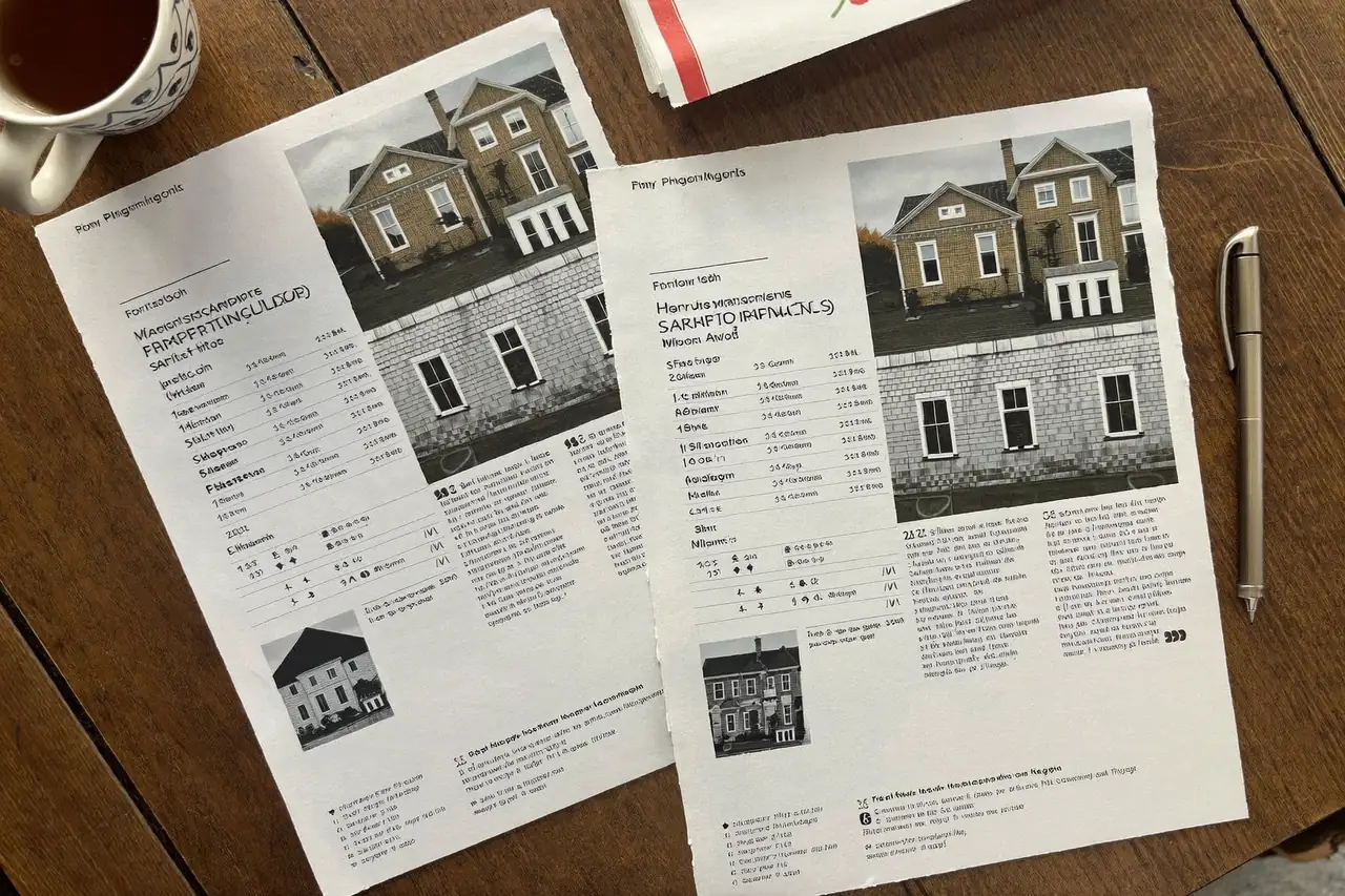 A laptop showing an online estimate beside a printed in-home quote