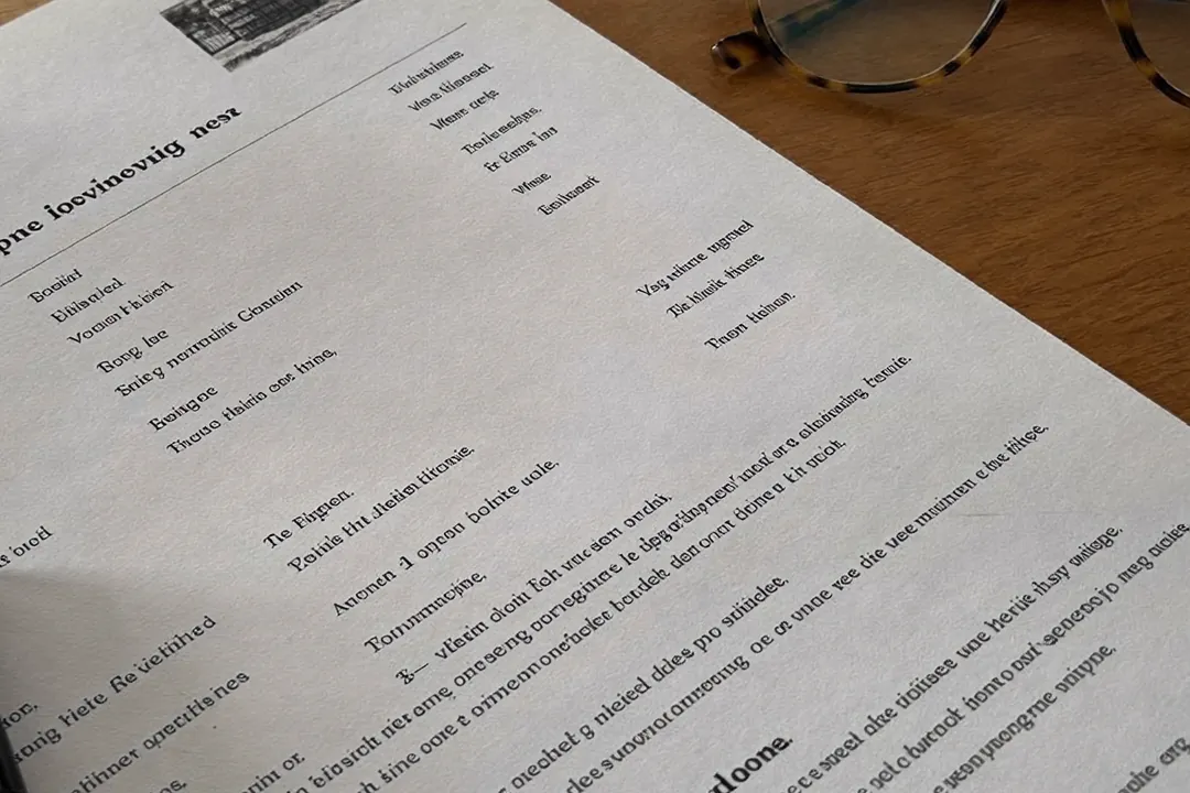 Reading glasses on a stack of glazing quotes being checked carefully