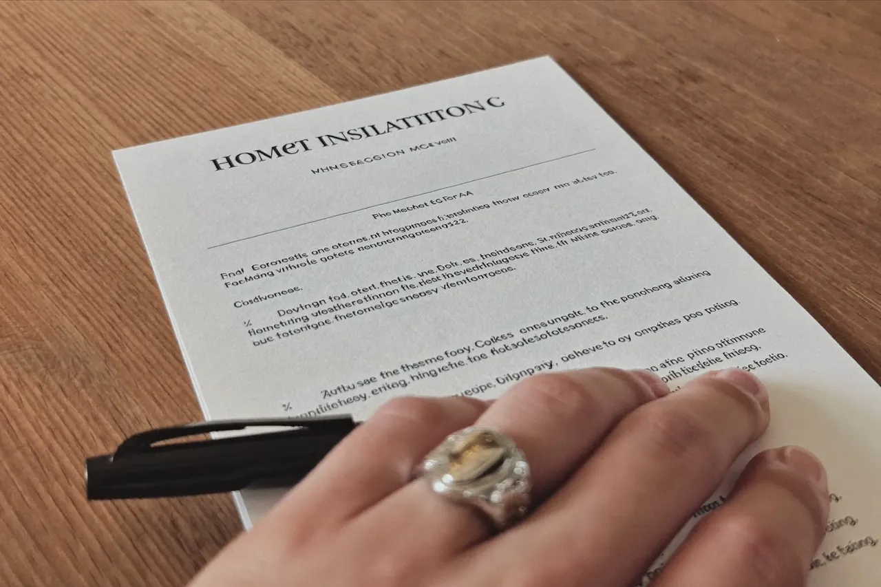 A signed window installation contract resting on a desk